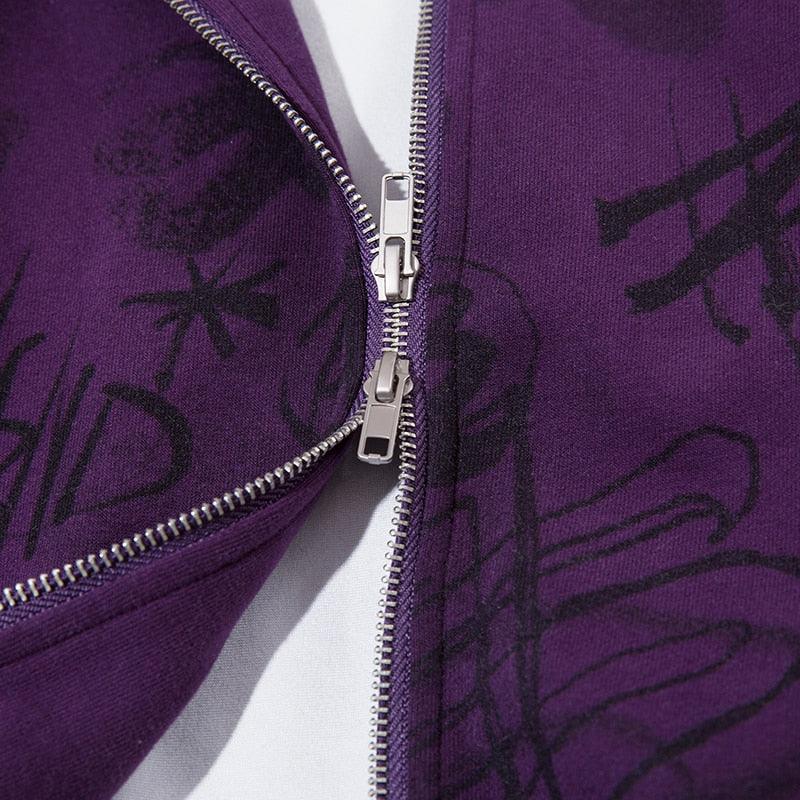 Purple streetwear hoodie - sneakershuborg