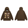 Brown hoodie streetwear - sneakershuborg