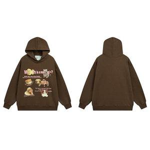 Brown hoodie streetwear - sneakershuborg