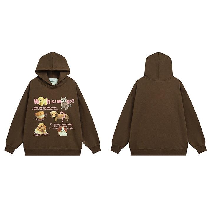 Brown hoodie streetwear - sneakershuborg