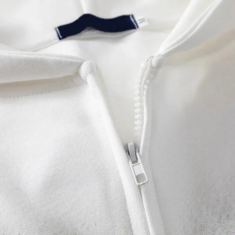 White Full Zip Hoodie Star - sneakershuborg