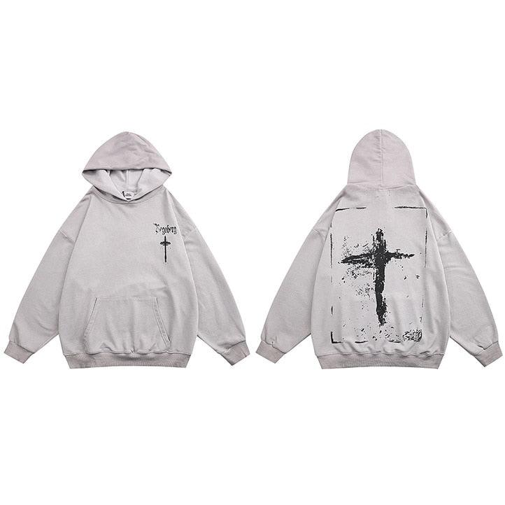 Grey streetwear hoodie - sneakershuborg