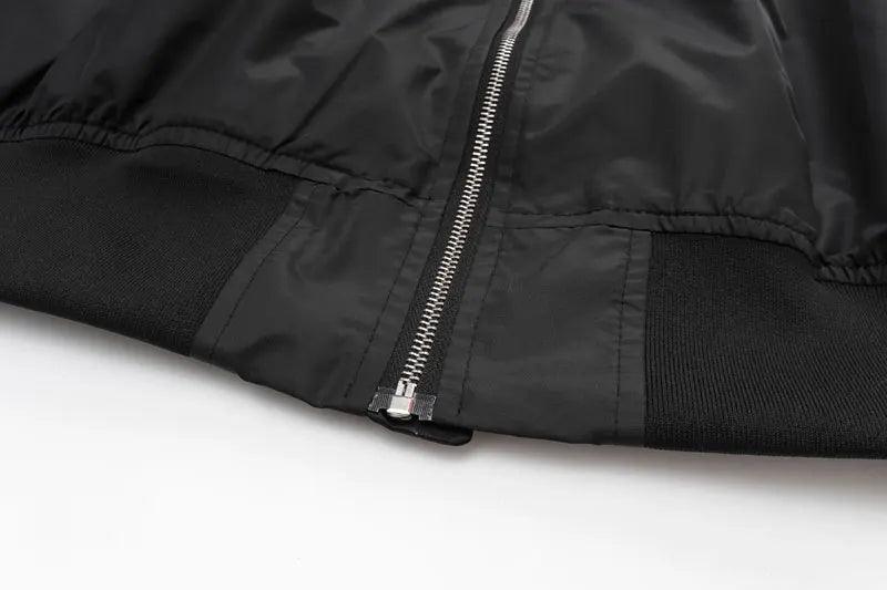 streetwear bomber jacket black - sneakershuborg