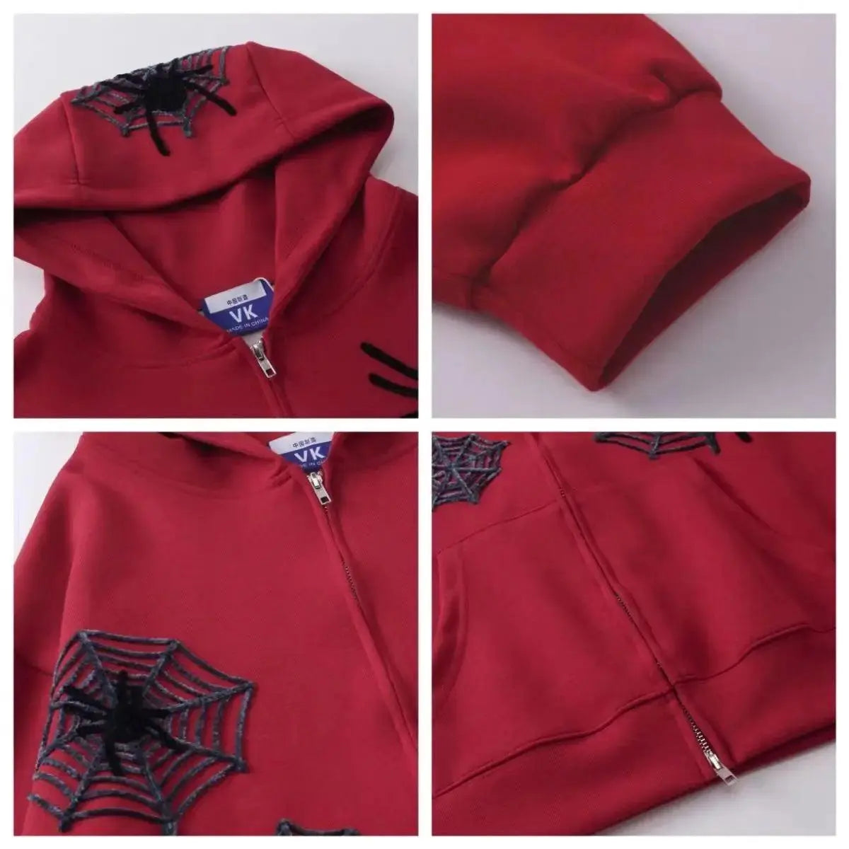 Oversized Zip Hoodie Spider - sneakershuborg