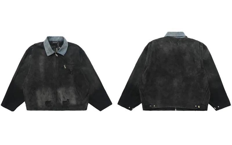 Denim jacket streetwear men - sneakershuborg