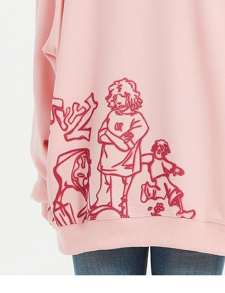 Pink hoodie streetwear - sneakershuborg