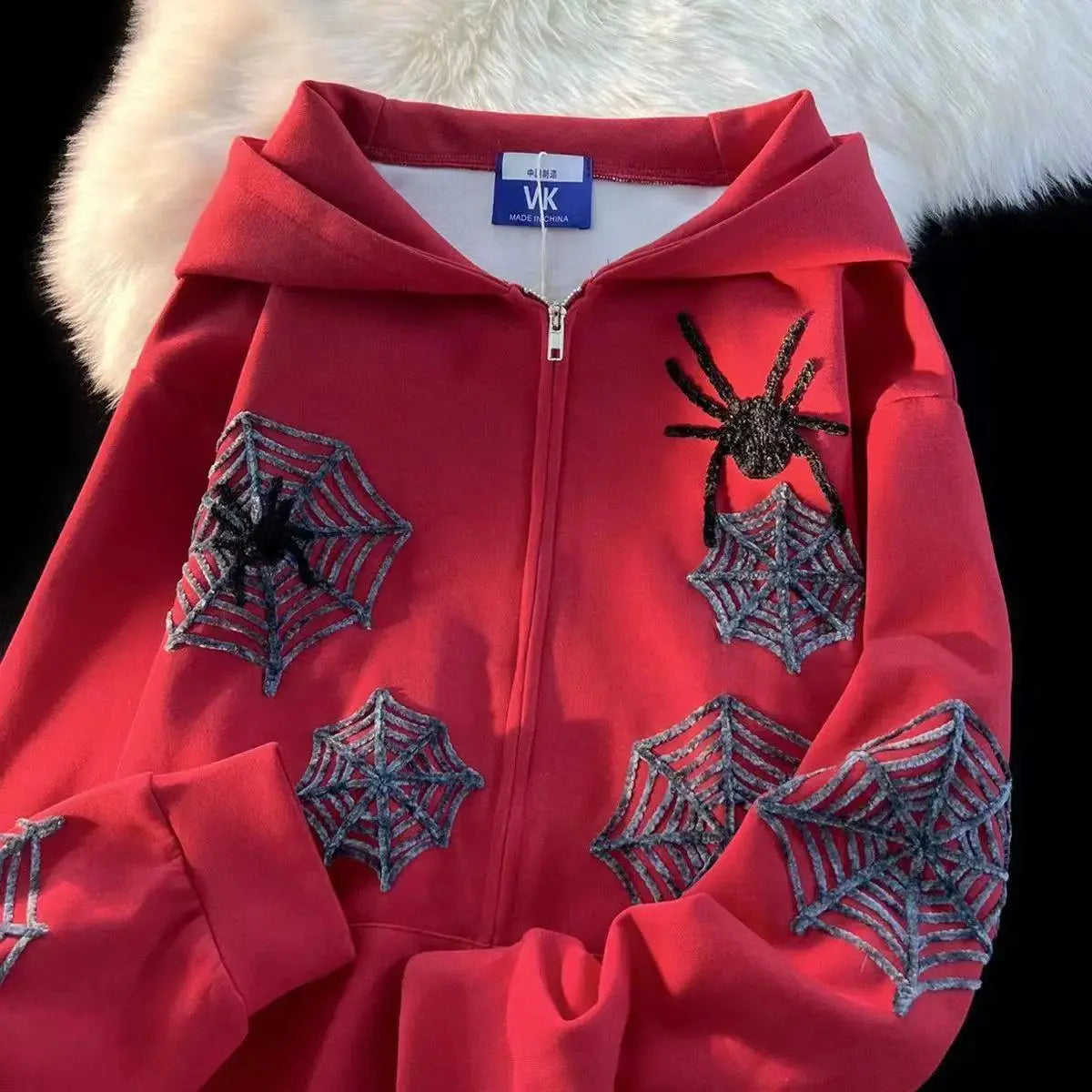 Oversized Zip Hoodie Spider - sneakershuborg