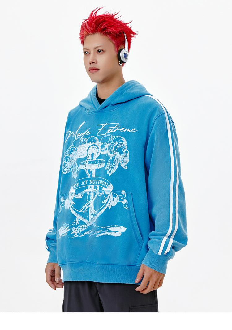 Blue streetwear hoodie - sneakershuborg