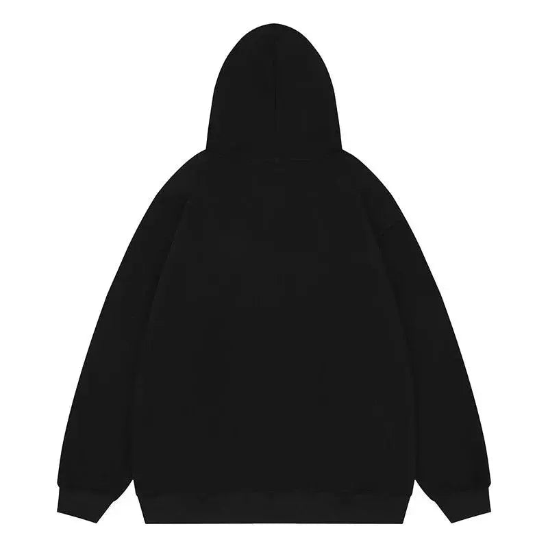 Embroidered Star Zipper Hoodie - sneakershuborg