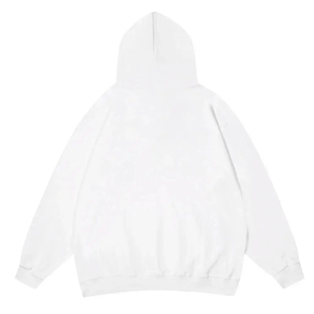 White Heart Print Hoodie - sneakershuborg