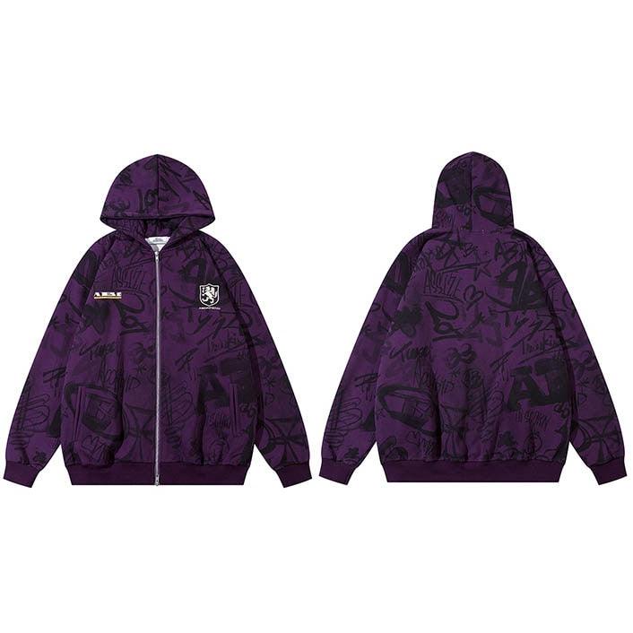 Purple streetwear hoodie - sneakershuborg