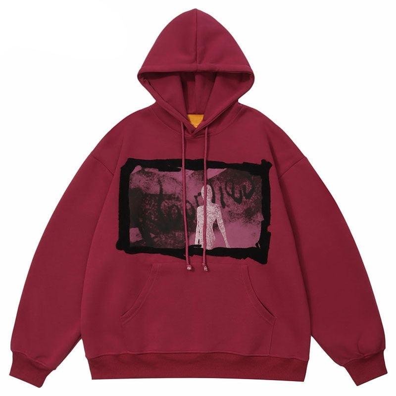 Red streetwear hoodie - sneakershuborg