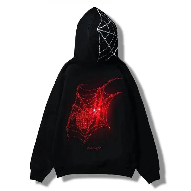 Black and Red Spider Hoodie - sneakershuborg