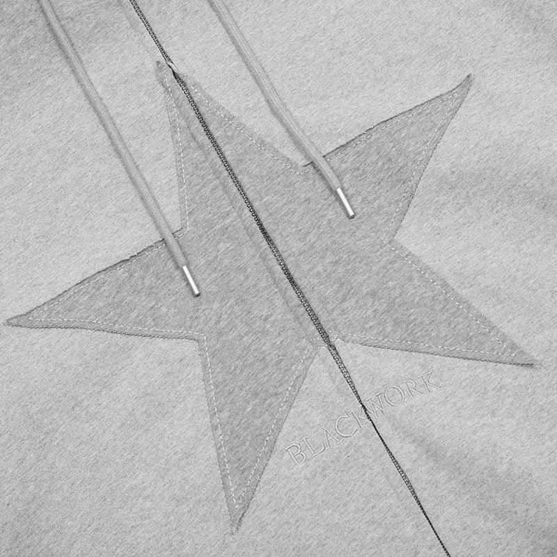 Gray Zip Up Hoodie Star - sneakershuborg