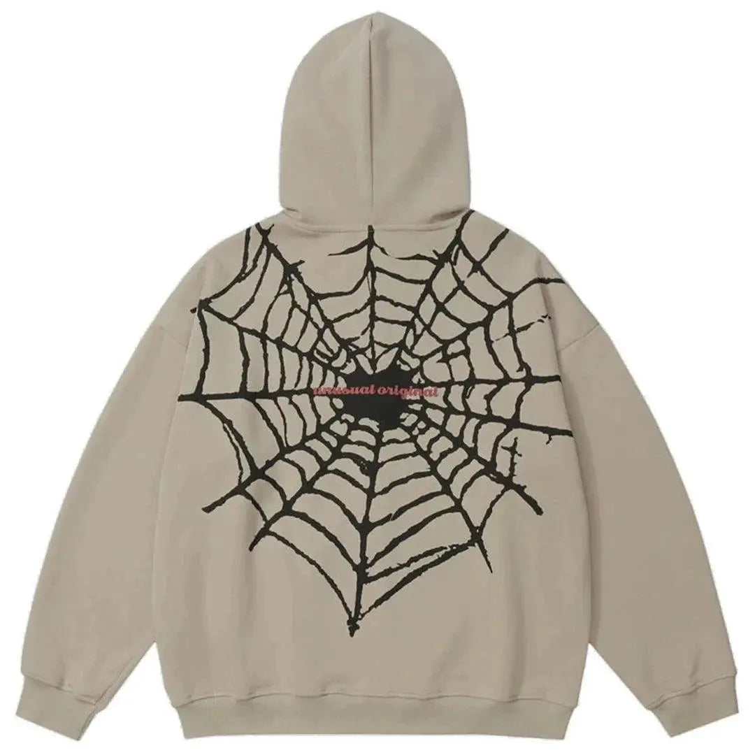 Spider Web Zip Up Hoodie - sneakershuborg