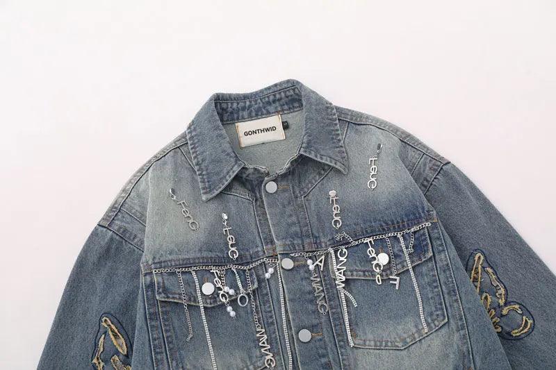 Denim jacket brand streetwear - sneakershuborg