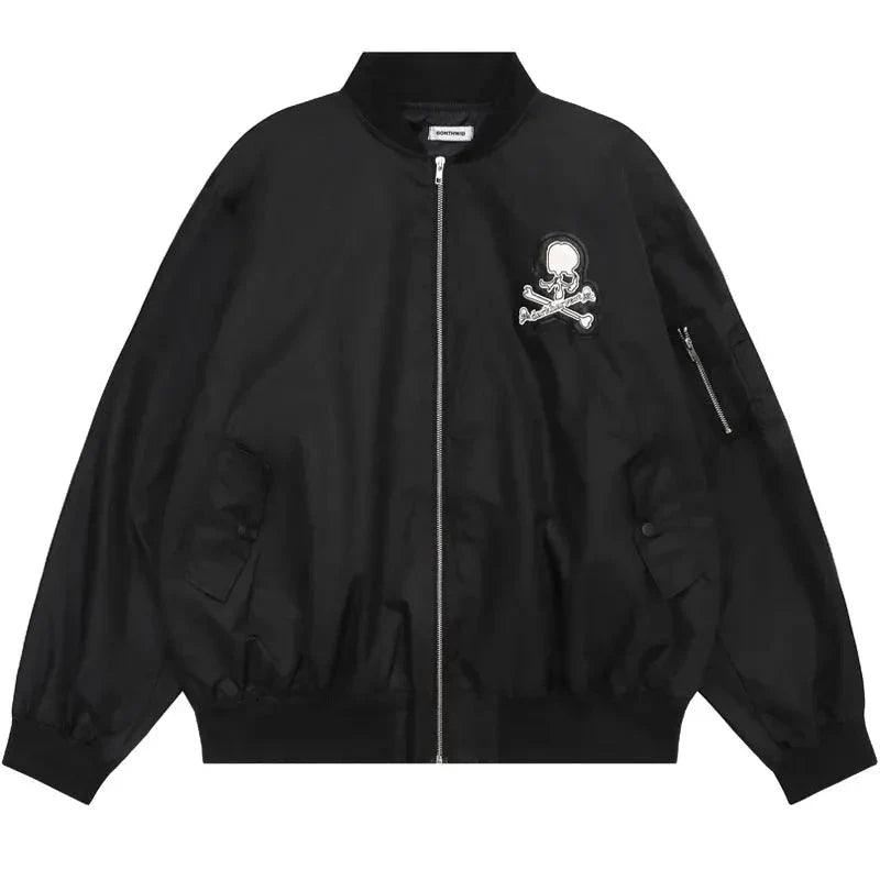 streetwear bomber jacket black - sneakershuborg