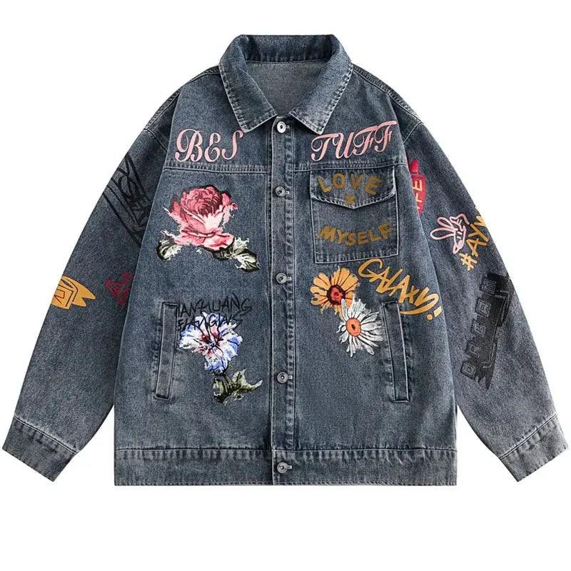 Mens denim jacket streetwear - sneakershuborg