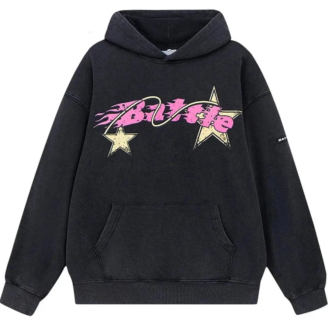 Black Hoodie With Yellow Star - sneakershuborg