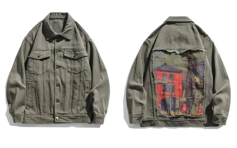 Jean jacket streetwear - sneakershuborg