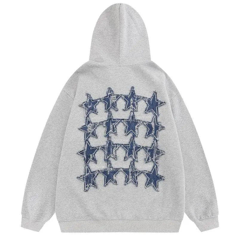 Embroidery Zip Hoodie Star - sneakershuborg