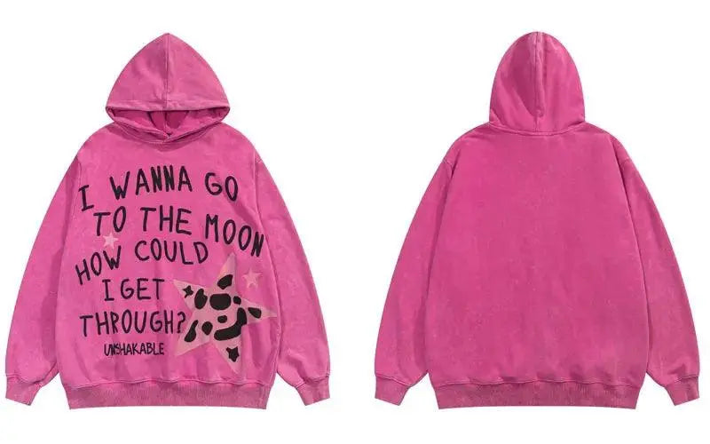 Y2K Star Print Hoodie - sneakershuborg