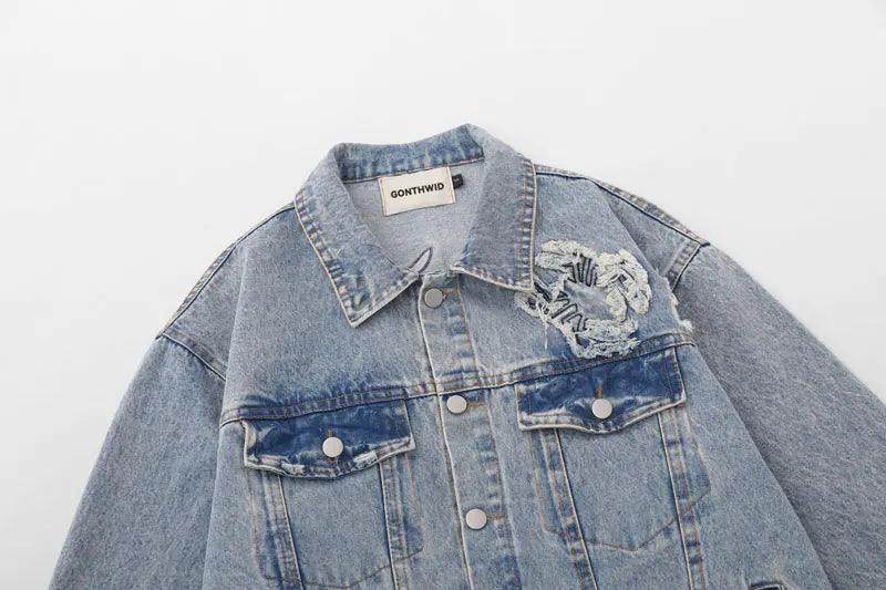 Denim jacket streetwear - sneakershuborg