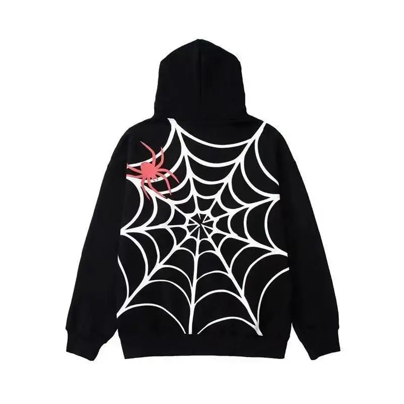 Black Oversized Spider Hoodie - sneakershuborg