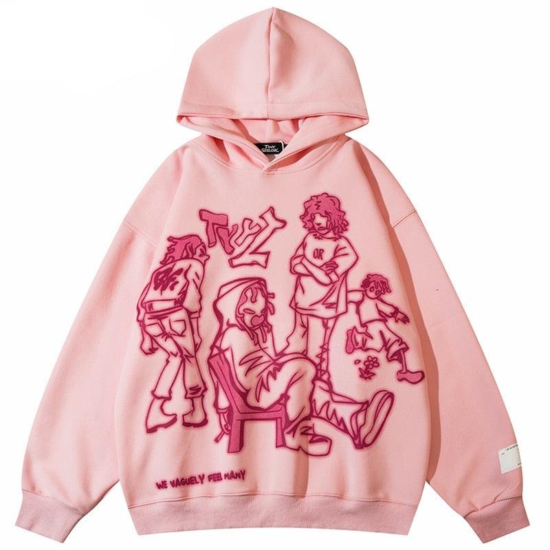 Pink hoodie streetwear - sneakershuborg