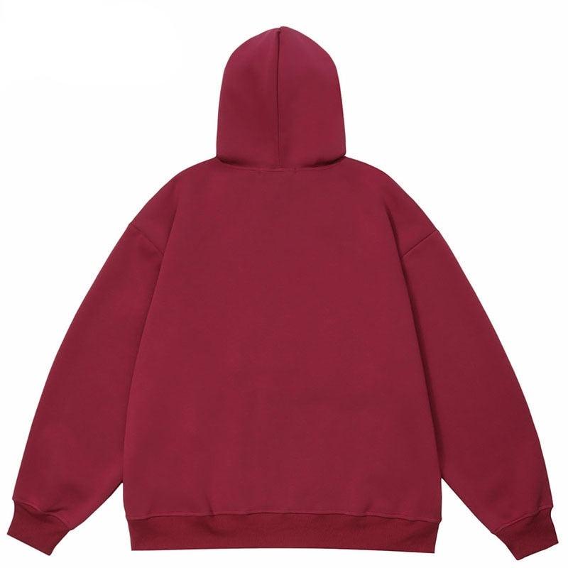 Red streetwear hoodie - sneakershuborg