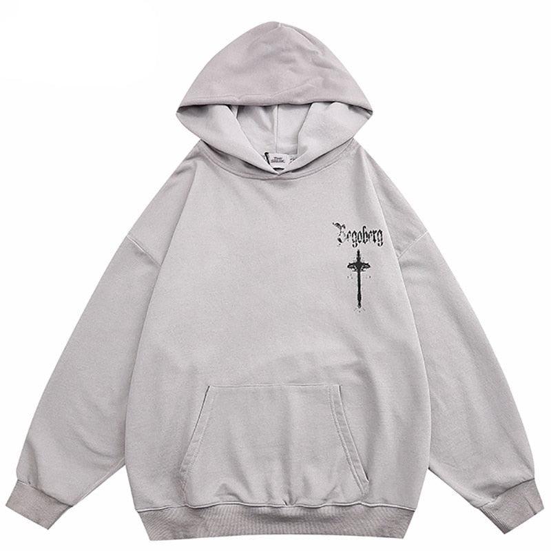 Grey streetwear hoodie - sneakershuborg