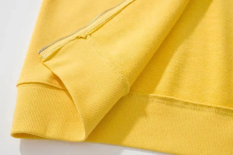 Star Graphic Zipper Hoodie Yellow - sneakershuborg