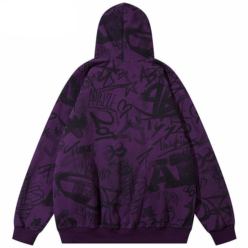 Purple streetwear hoodie - sneakershuborg