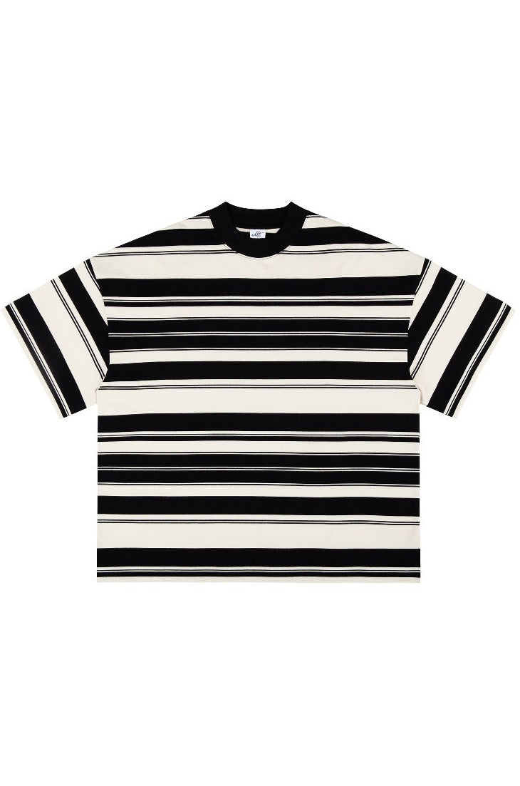 320G Heavyweight Striped Oversized Tee - sneakershuborg