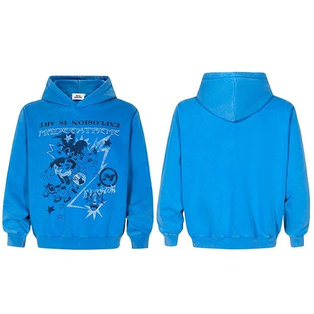 Blue hoodie streetwear - sneakershuborg