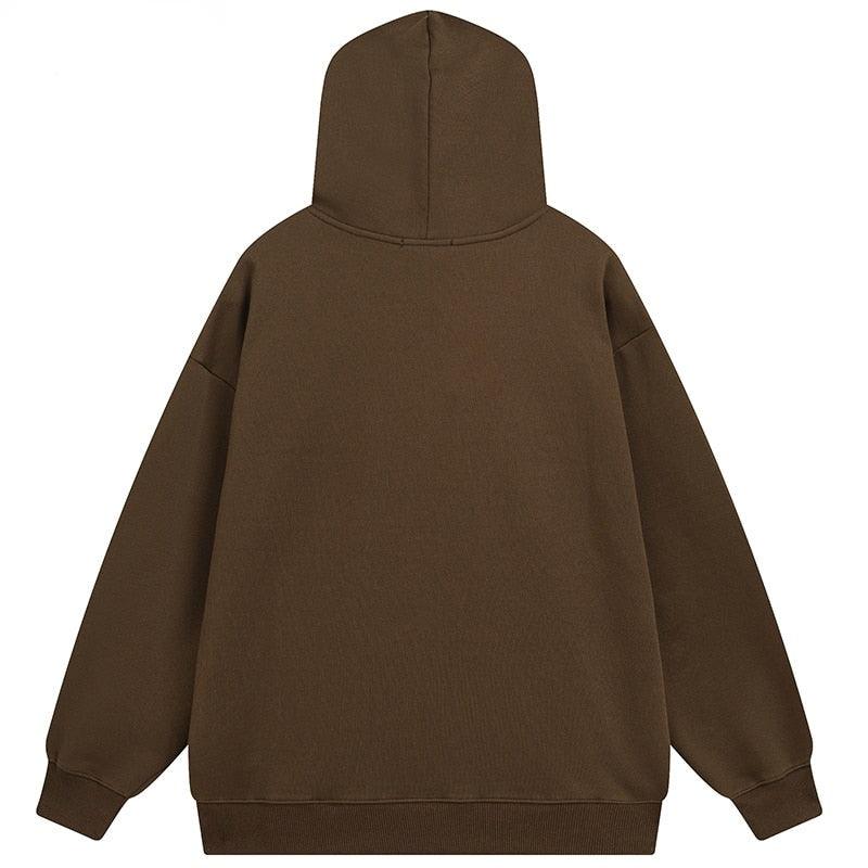 Brown hoodie streetwear - sneakershuborg