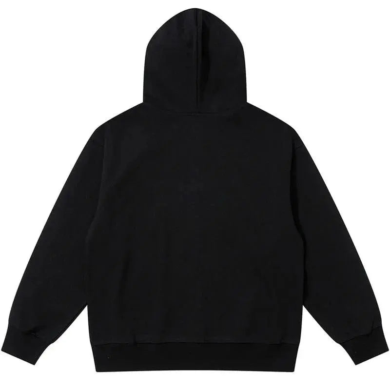 Star Graphic Zipper Hoodie Black - sneakershuborg