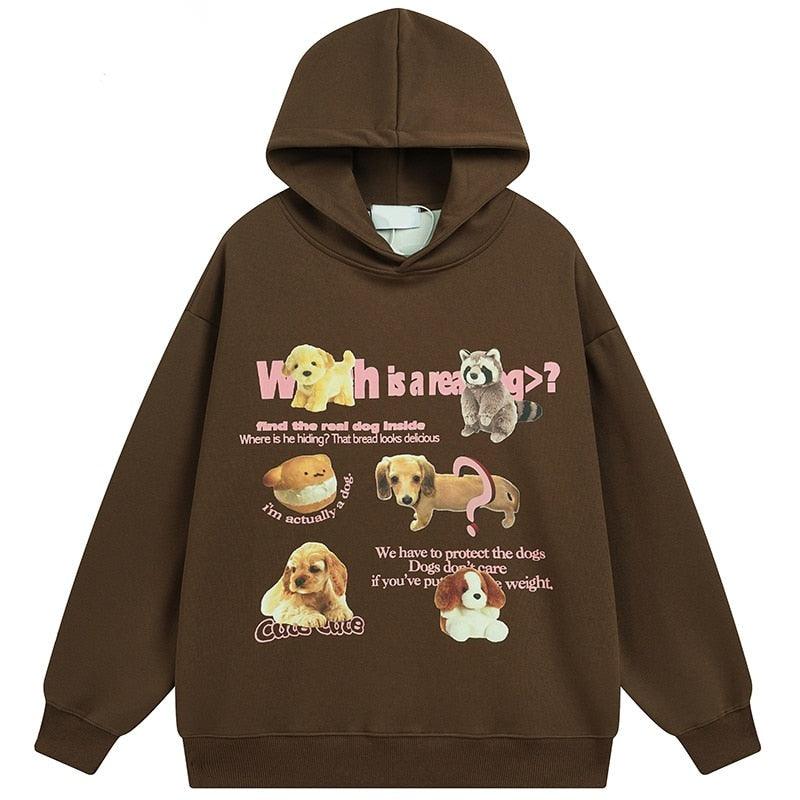 Brown hoodie streetwear - sneakershuborg