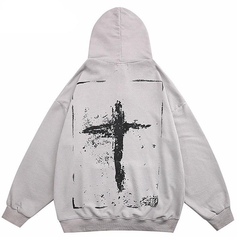 Grey streetwear hoodie - sneakershuborg