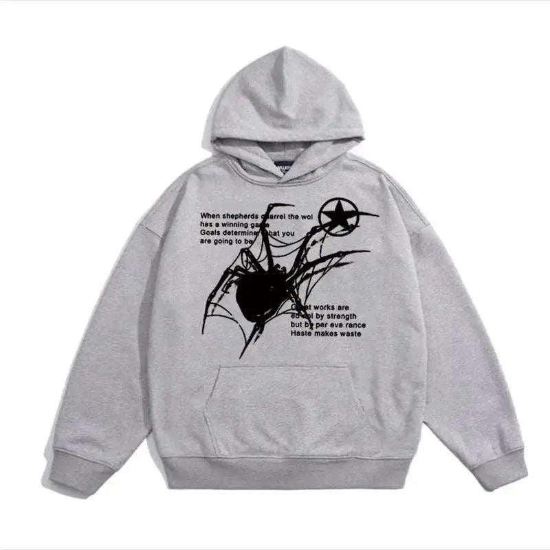 Gray Spider Hoodie - sneakershuborg