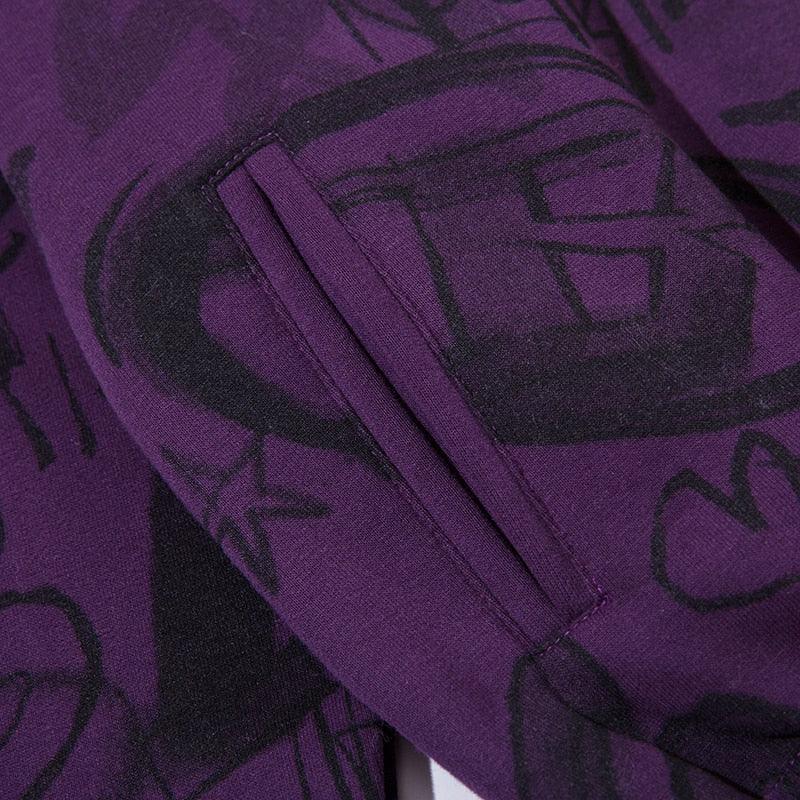 Purple streetwear hoodie - sneakershuborg