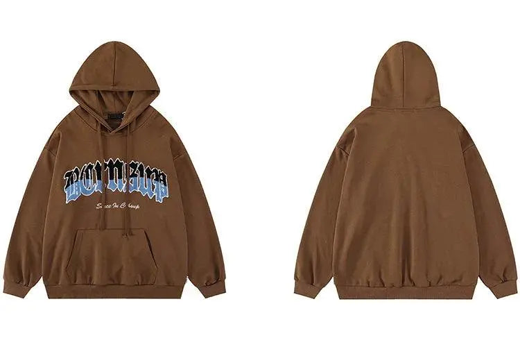 Brown Graphic Hoodie - sneakershuborg