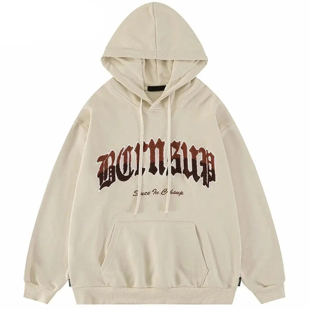 Beige Graphic Hoodie - sneakershuborg