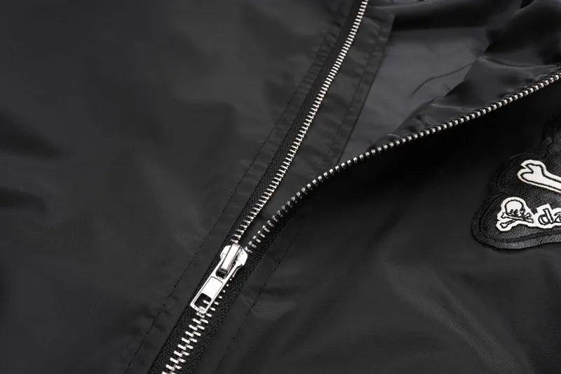 streetwear bomber jacket black - sneakershuborg