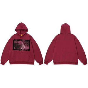 Red streetwear hoodie - sneakershuborg