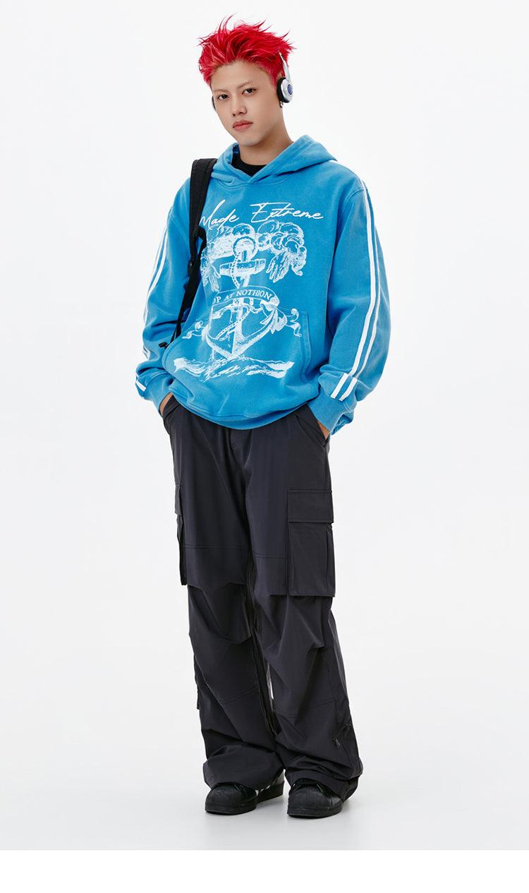 Blue streetwear hoodie - sneakershuborg