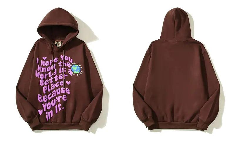 Brown streetwear hoodie - sneakershuborg