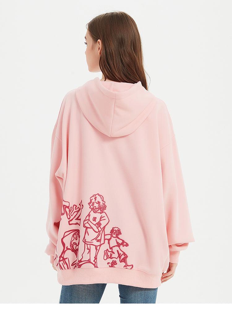 Pink hoodie streetwear - sneakershuborg