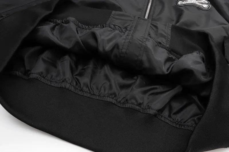 streetwear bomber jacket black - sneakershuborg