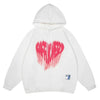 White Heart Print Hoodie - sneakershuborg